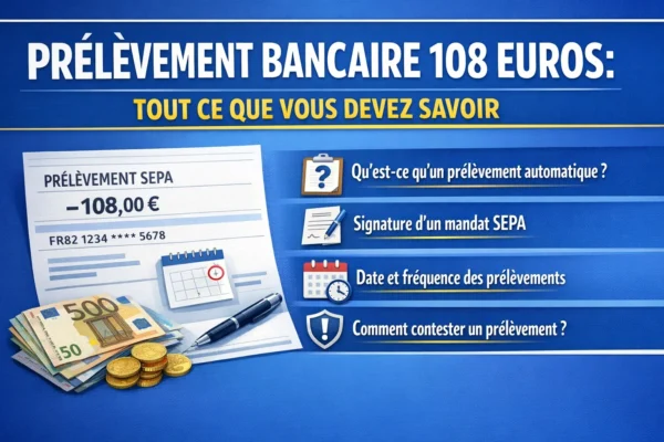 Prélèvement Bancaire 108 Euros